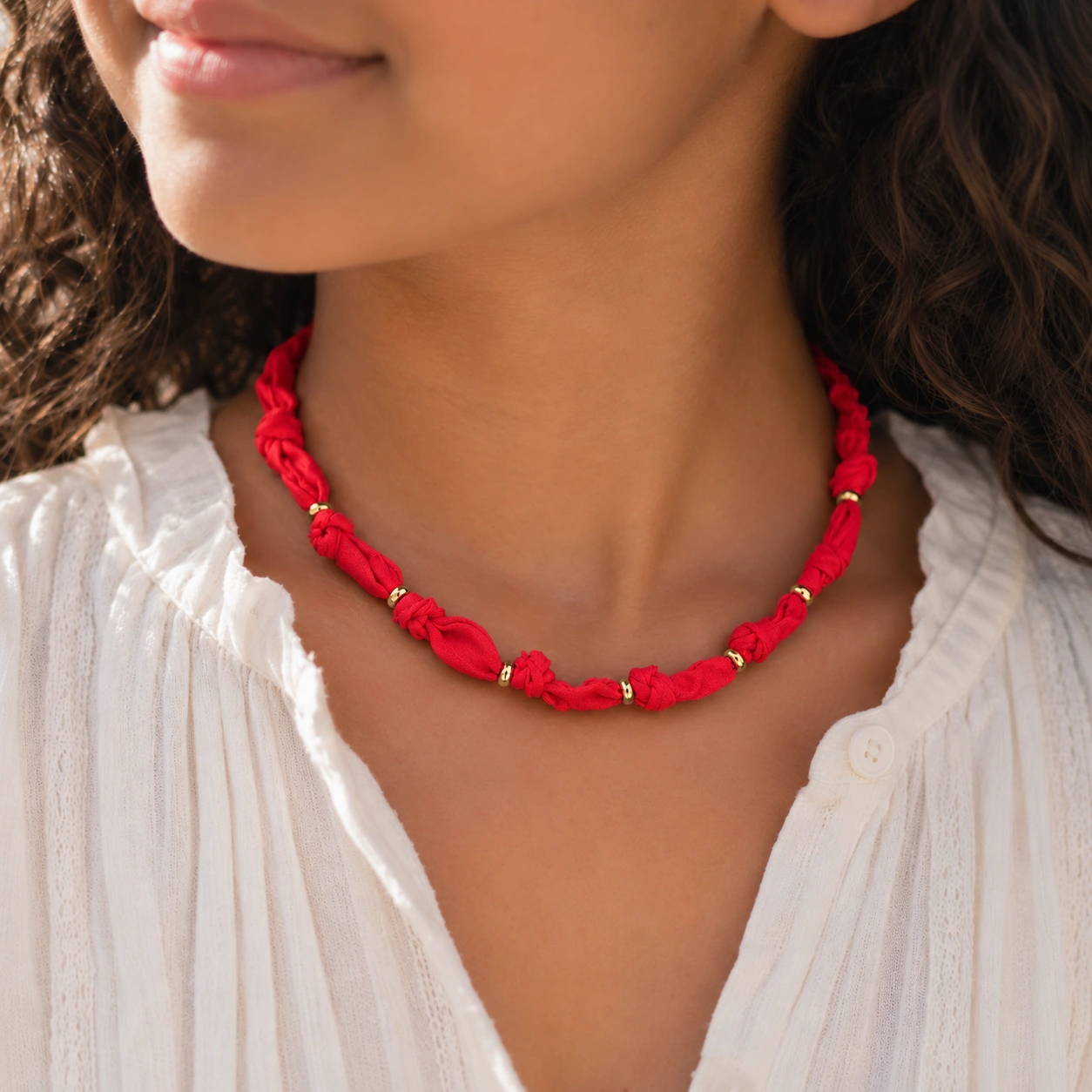 Liberty Ribbon Necklace (39 + 5 cm)